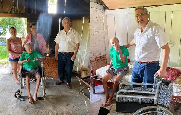 Dr. Juan Carlos Vera le regaló una silla de ruedas a su paciente - Noticiero Paraguay