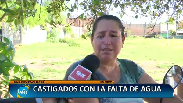Castigados con la falta de agua en Barrio Tacumbú - SNT