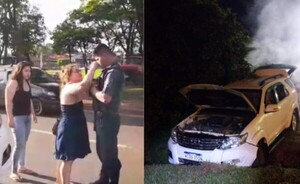 Polémica mujer protagonizó accidente, esta madrugada