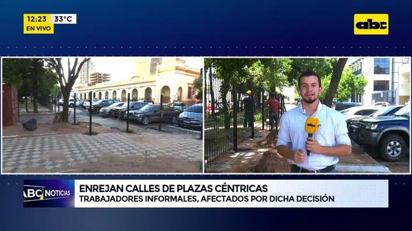 Enrejan calles de plazas céntricas - ABC Noticias - ABC Color