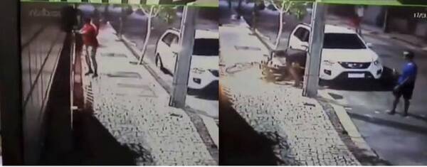 [VIDEO] Con una "patada voladora" se salvó de un asalto