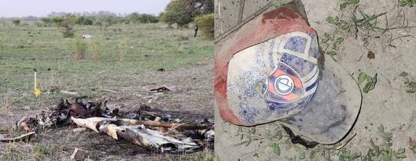 Robaron una avioneta ashá, se estrellaron y se cree que son paraguayos por un kepi de Cerro