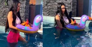[VIDEO] Laurys Dyva mostró cómo le hace piletear a Hortensia