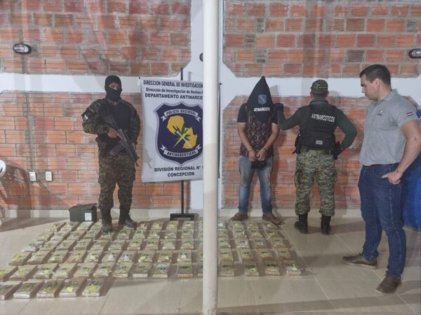 Paso Barreto: Detienen a un hombre que transportaba más de 86 kilos de cocaína