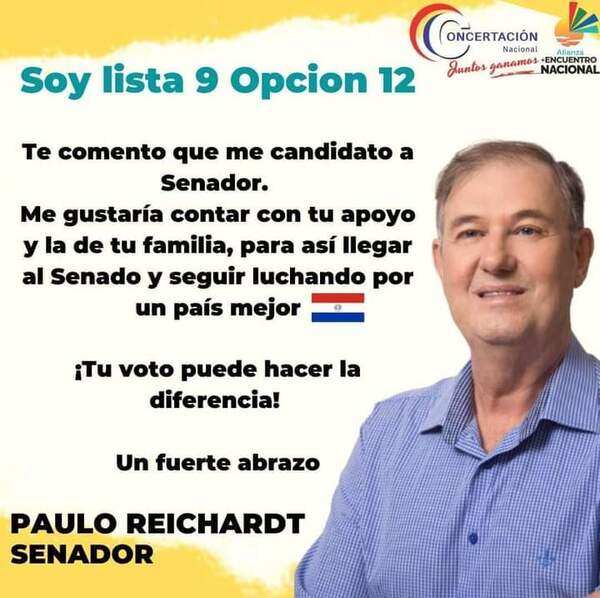 Paulo Reichardt: Soy Lista 9 Opción 12