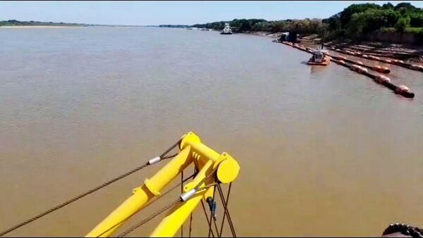 Hoy interrumpirán paso en el río para seguir dragando