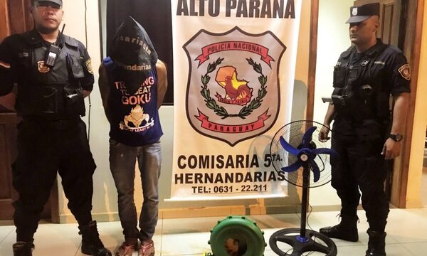 Atrapan a ladrón con cuatro antecedentes penales y recuperan objetos hurtados – Diario TNPRESS