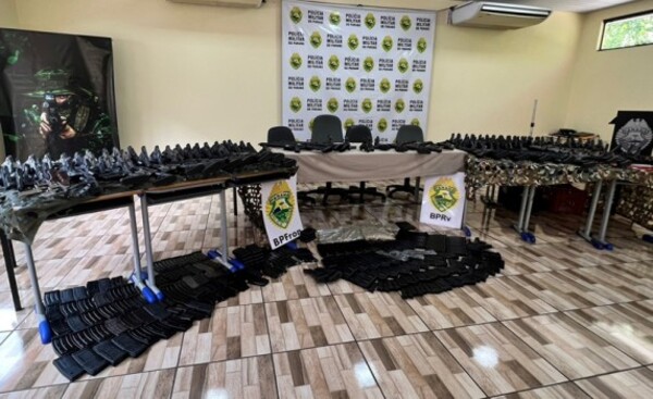 Hallan 161 armas distribuidas en dos camiones con chapas paraguayas
