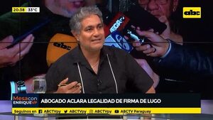 Abogado aclara legalidad de firma de Lugo - Mesa de Periodistas - ABC Color