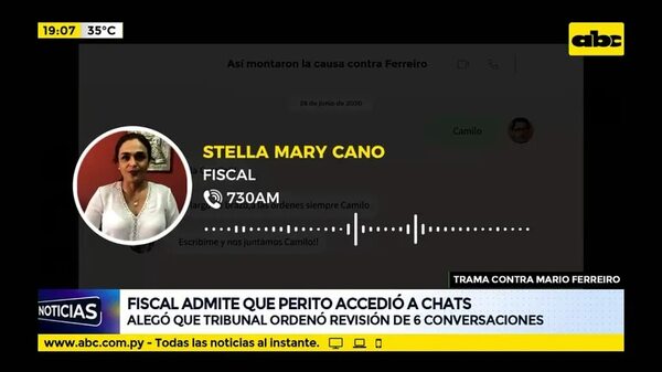 Fiscala admite que perito accedió a chats - ABC Noticias - ABC Color