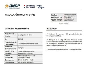 Contrataciones Públicas ordenó investigar licitación de ANDE para compra de subestaciones móviles  - Economía - ABC Color