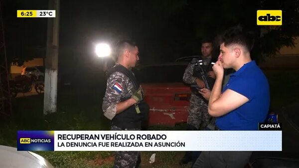 Recuperan vehículo robado - ABC Noticias - ABC Color