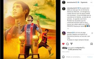 “Nunca voy a decir adiós, sino hasta pronto”: Alexis Duarte se despidió de Cerro  - Cerro Porteño - ABC Color