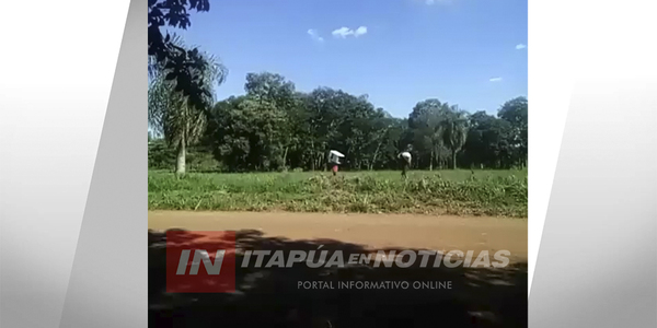 VECINOS LOS FILMARON MIENTRAS LLEVABAN OBJETOS HURTADOS Y UNO TERMINÓ PRESO - Itapúa Noticias