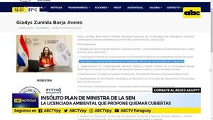 Insólito plan de Ministra de la SEN - ABC Noticias - ABC Color