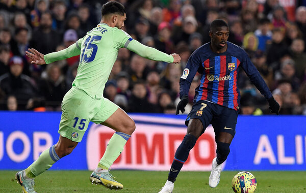 Barça hace lo mínimo para ganar al Getafe, que tuvo como titular a Omar Alderete