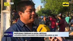 Indígenas cierran la Avda. Artigas - ABC Noticias - ABC Color