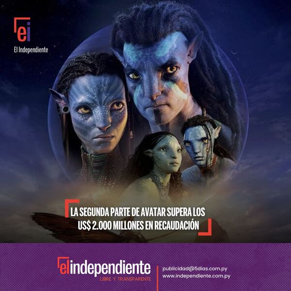 "Avatar: The Way of Water" supera los US$ 2.000 millones en recaudación - El Independiente