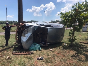 Motociclistas heridos tras aparatoso accidente sobre Ruta PY01