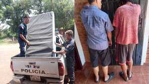 Aprehenden a dos hombres y recuperan objetos hurtados de una quinta en Chaipé