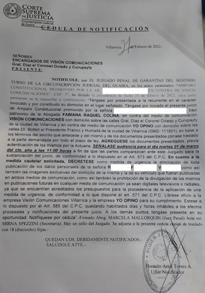 Medio de Villarrica denuncia censura por parte de jueza | 1000 Noticias
