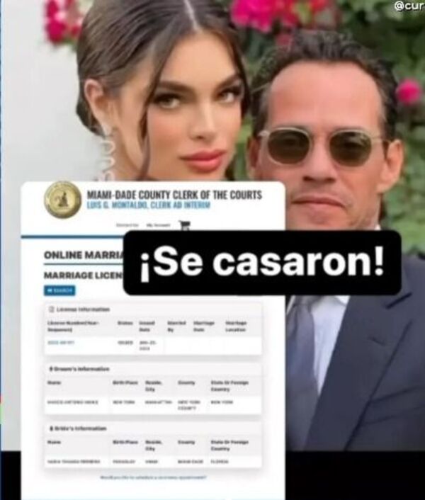 Nadia Ferreira ya se casó con Marc Anthony el sábado