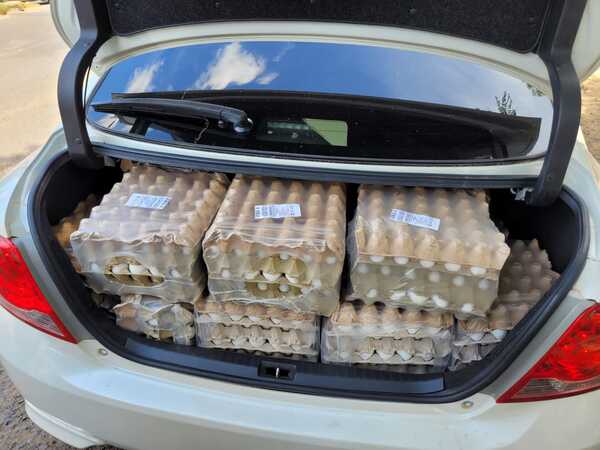 Diario HOY | Intentó cruzar Remanso en un vehículo repleto de huevos de contrabando