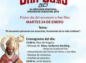Inicia hoy novena en homenaje a San Blas