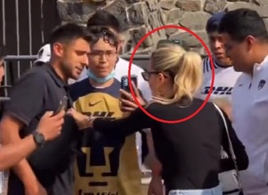 Novia de Salvio arma escándalo al tratar de evitar fotos - La Prensa Futbolera