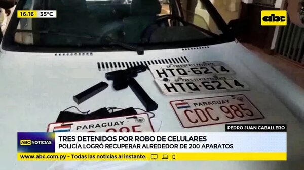 Tres detenidos por robo de celulares - ABC Noticias - ABC Color