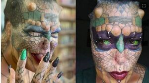 Mujer trans se sacó las orejas y se cortó la nariz para cumplir su sueño: quiere convertirse en un dragón