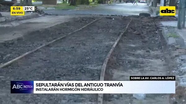 Sepultarán vías del antiguo tranvía - ABC Noticias - ABC Color