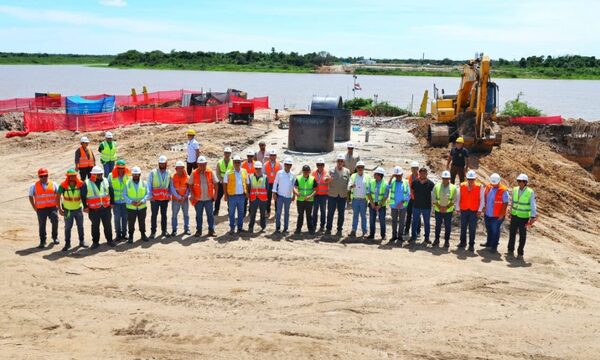 Verifican avance de obras del Puente de la Bioceánica en el lado paraguayo