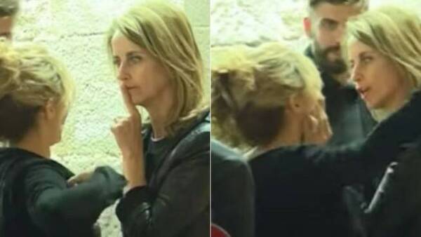 [VIDEO] ¡Polémica! La mamá de Piqué tomó de la boca y le hizo callar a Shakira