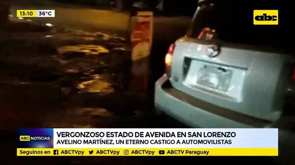 Vergonzoso estado de avenida en San Lorenzo - ABC Noticias - ABC Color