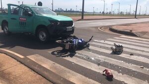 Accidente deja herido a un motociclista en Encarnación
