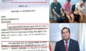 Fiscal de Minga Porã libera a tres detenidos que confesaron robo a un taller en Itakyry – Diario TNPRESS