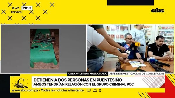 Detienen a dos personas en puentesiño  - ABC Noticias - ABC Color