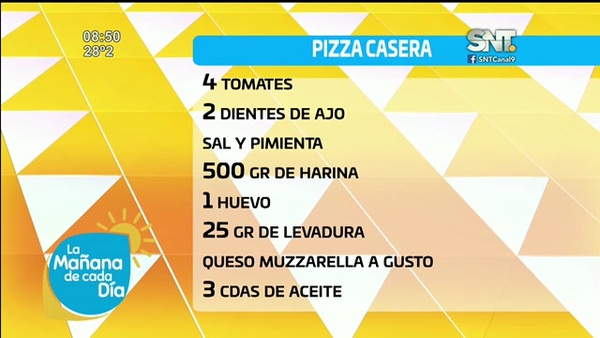 Cocina de la Mañana de Cada Día: Pizza casera - SNT