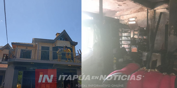 BOMBEROS VOLUNTARIOS CONTROLARON INCENDIO ESTRUCTURAL EN MARÍA AUXILIADORA  - Itapúa Noticias