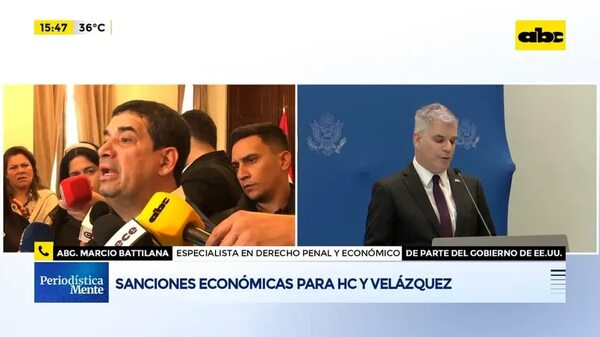 Sanciones económicas a Cartes y Velázquez  - Periodísticamente - ABC Color