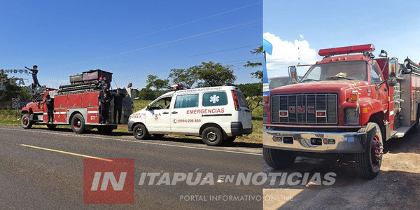 CUERPO DE BOMBEROS PIRAPEY RECIBIÓ CAMIÓN HIDRANTE DESDE CANADÁ - Itapúa Noticias