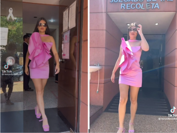 (VIDEO) Laurys Dyva acordó con comunicadores chismosos y salió triunfadora del Juzgado, onda la peli “Legally Blonde”