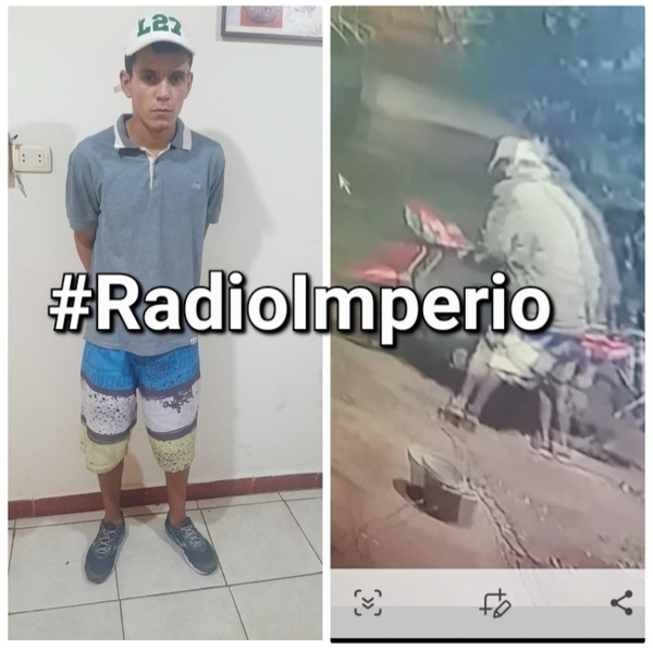 Joven fue detenido en seguimiento a un hecho de hurto de motocicleta - Radio Imperio