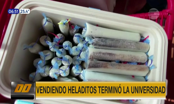 Vendiendo heladitos terminó la universidad | Telefuturo