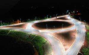 Nuevo sistema lumínico mejora la seguridad vial en la rotonda de General Garay, en Guairá - .::Agencia IP::.