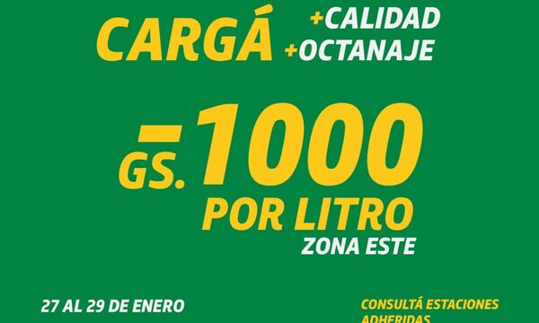 Naftas cuestan Gs. 1000 por litro en Petrobras