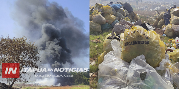 QUEMA DE CUBIERTAS Y BASURA DESTRUYE LA SALUD DE LOS VECINOS DEL B° BARRERO GUAZÚ - Itapúa Noticias