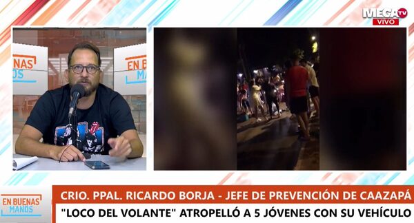 "Loco del volante" atropelló a 5 jóvenes con su vehículo en Caazapá - Megacadena — Últimas Noticias de Paraguay
