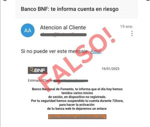 Persisten ciberfraudes con intención de robar datos y vaciar cuentas bancarias, advierten - Economía - ABC Color